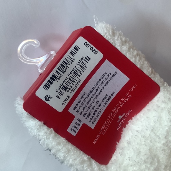 New Charter Club Womens Buffalo Plaid Fuzzy Butter Socks - Picture 5 of 5